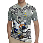 North Queensland Cowboys Rugby Jersey Aboriginal Dot Pattern - Rugby Mascot Heritage Pride