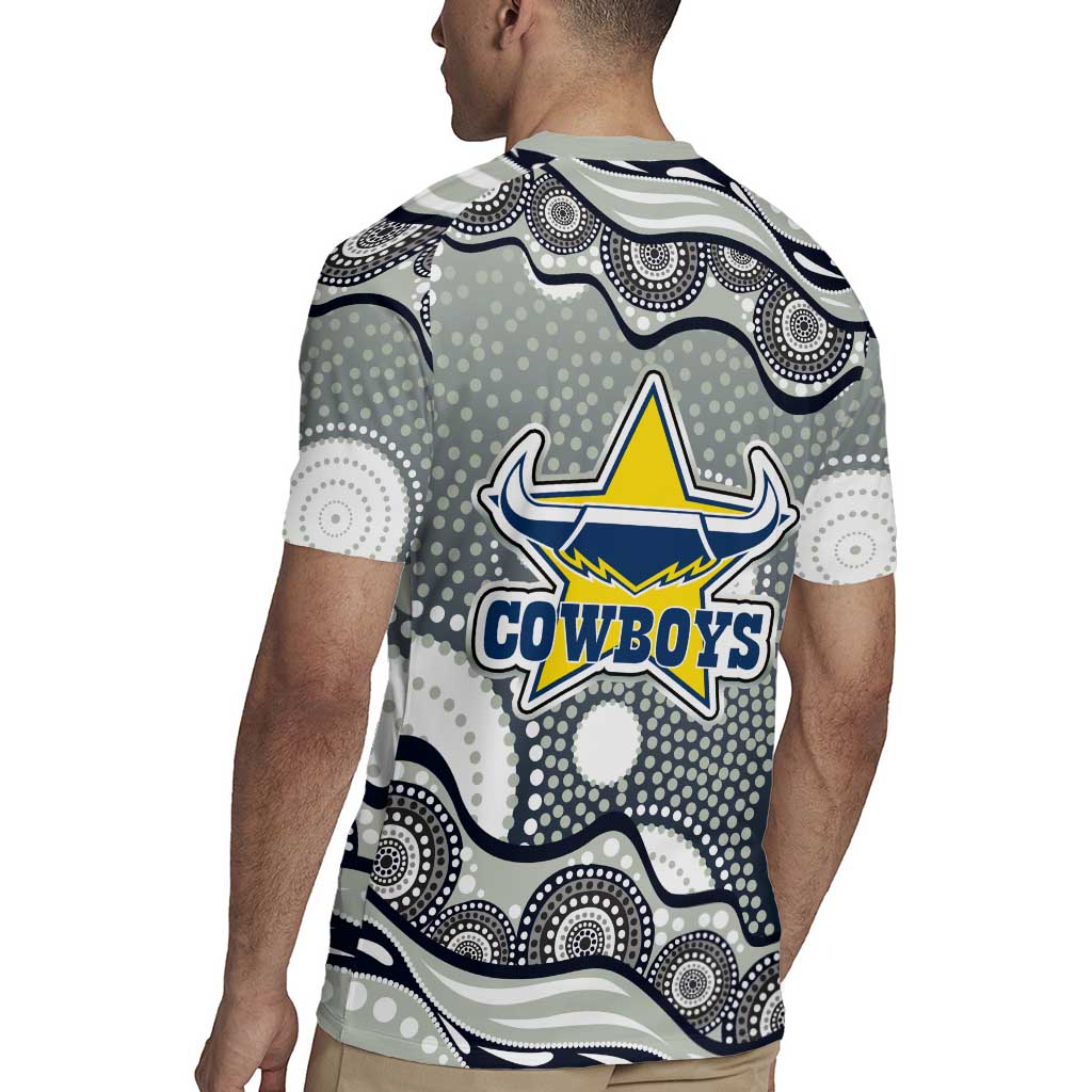 North Queensland Cowboys Rugby Jersey Aboriginal Dot Pattern - Rugby Mascot Heritage Pride