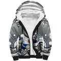 North Queensland Cowboys Sherpa Hoodie Aboriginal Dot Pattern - Rugby Mascot Heritage Pride