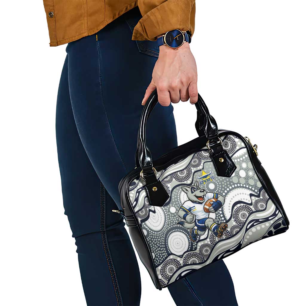 North Queensland Cowboys Shoulder Handbag Aboriginal Dot Pattern - Rugby Mascot Heritage Pride