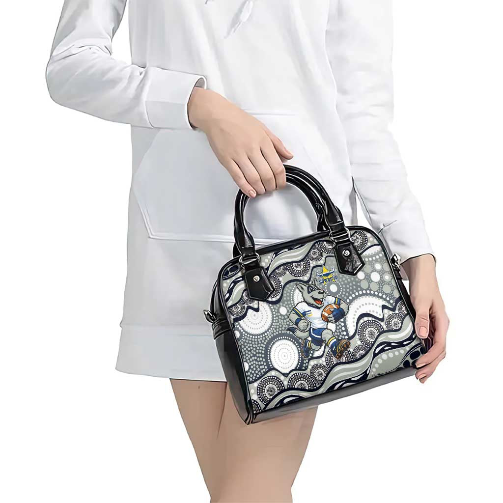 North Queensland Cowboys Shoulder Handbag Aboriginal Dot Pattern - Rugby Mascot Heritage Pride