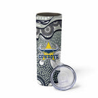 North Queensland Cowboys Skinny Tumbler Aboriginal Dot Pattern - Rugby Mascot Heritage Pride