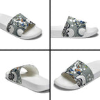 North Queensland Cowboys Slide Sandals Aboriginal Dot Pattern - Rugby Mascot Heritage Pride