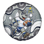 North Queensland Cowboys Spare Tire Cover Aboriginal Dot Pattern - Rugby Mascot Heritage Pride