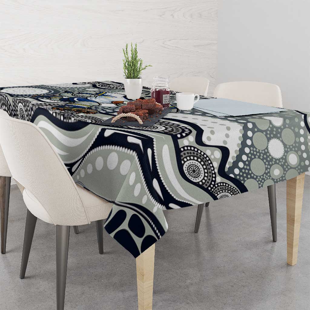 North Queensland Cowboys Tablecloth Aboriginal Dot Pattern - Rugby Mascot Heritage Pride
