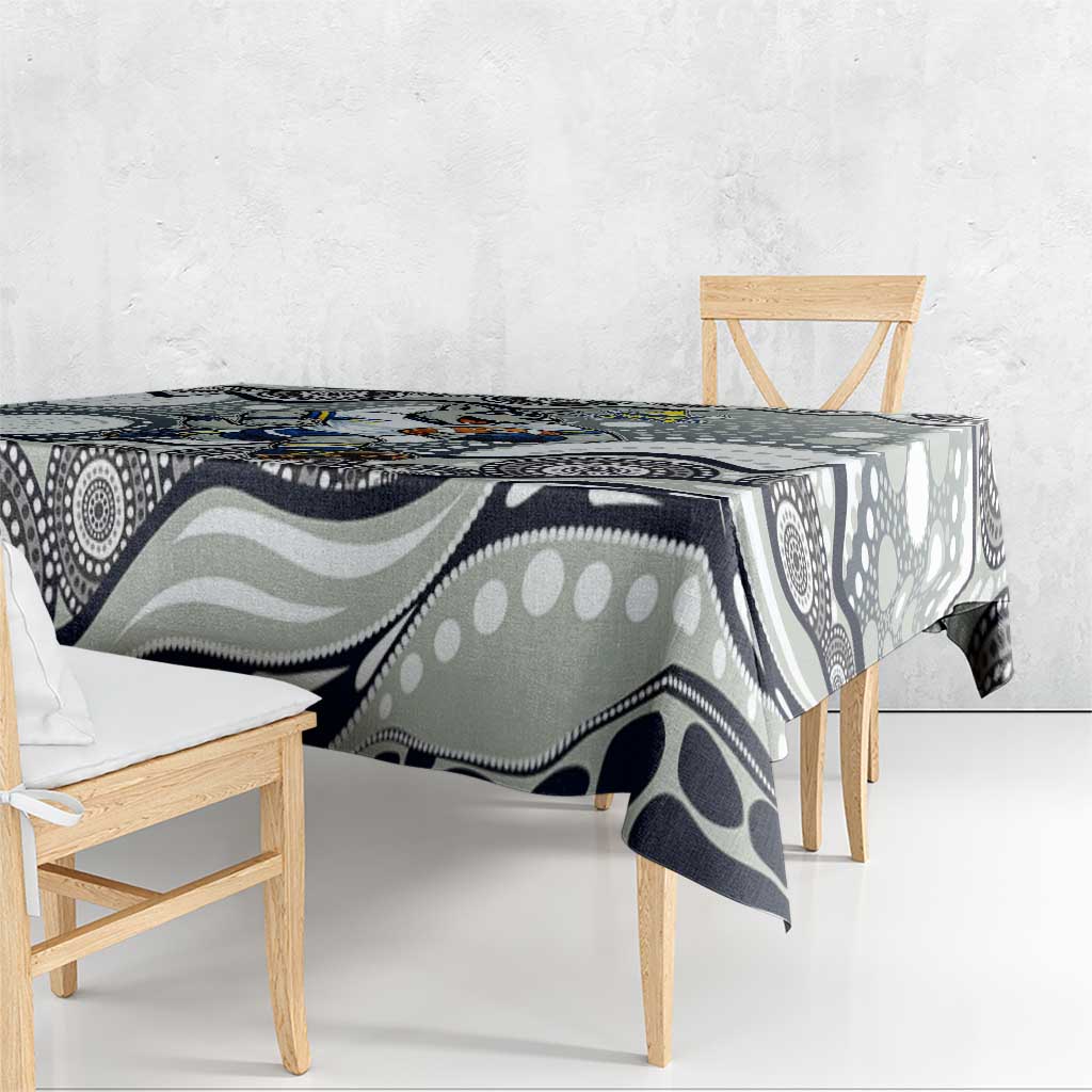 North Queensland Cowboys Tablecloth Aboriginal Dot Pattern - Rugby Mascot Heritage Pride