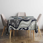 North Queensland Cowboys Tablecloth Aboriginal Dot Pattern - Rugby Mascot Heritage Pride