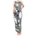 North Queensland Cowboys Tank Maxi Dress Aboriginal Dot Pattern - Rugby Mascot Heritage Pride