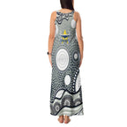 North Queensland Cowboys Tank Maxi Dress Aboriginal Dot Pattern - Rugby Mascot Heritage Pride