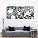 North Queensland Cowboys Tapestry Aboriginal Dot Pattern - Rugby Mascot Heritage Pride