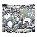 North Queensland Cowboys Tapestry Aboriginal Dot Pattern - Rugby Mascot Heritage Pride