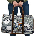 North Queensland Cowboys Travel Bag Aboriginal Dot Pattern - Rugby Mascot Heritage Pride