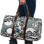North Queensland Cowboys Travel Bag Aboriginal Dot Pattern - Rugby Mascot Heritage Pride