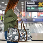 North Queensland Cowboys Travel Bag Aboriginal Dot Pattern - Rugby Mascot Heritage Pride