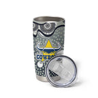 North Queensland Cowboys Tumbler Cup Aboriginal Dot Pattern - Rugby Mascot Heritage Pride