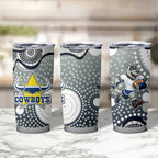 North Queensland Cowboys Tumbler Cup Aboriginal Dot Pattern - Rugby Mascot Heritage Pride