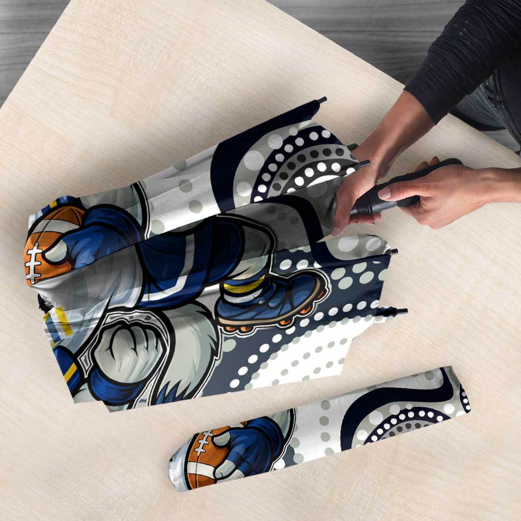 North Queensland Cowboys Umbrella Aboriginal Dot Pattern - Rugby Mascot Heritage Pride