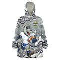 North Queensland Cowboys Wearable Blanket Hoodie Aboriginal Dot Pattern - Rugby Mascot Heritage Pride