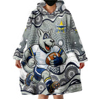 North Queensland Cowboys Wearable Blanket Hoodie Aboriginal Dot Pattern - Rugby Mascot Heritage Pride
