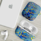 Parramatta Eels AirPods Case Aboriginal Dot Pattern - Rugby Mascot Heritage Pride