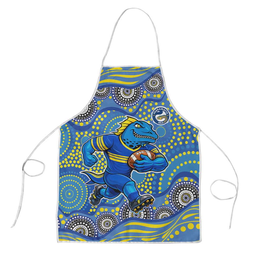 Parramatta Eels Apron Aboriginal Dot Pattern - Rugby Mascot Heritage Pride