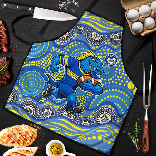 Parramatta Eels Apron Aboriginal Dot Pattern - Rugby Mascot Heritage Pride