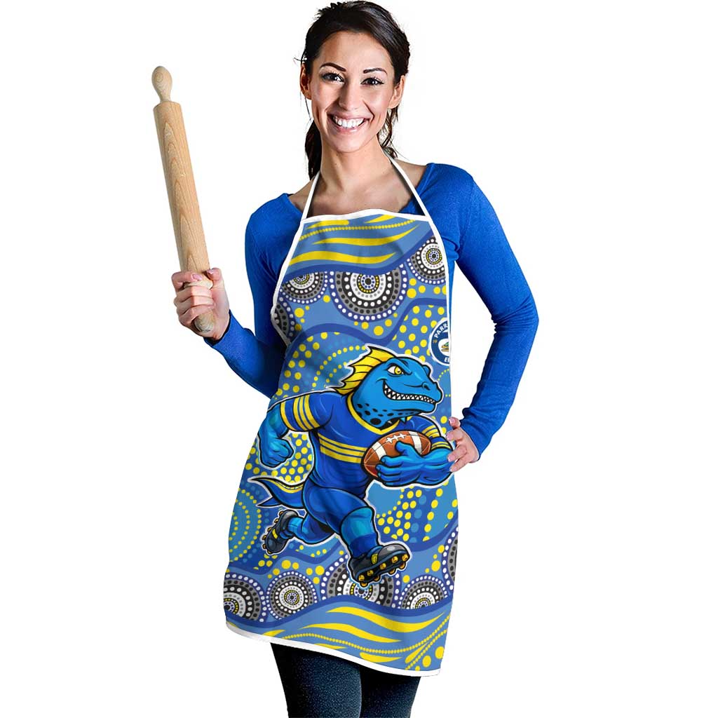 Parramatta Eels Apron Aboriginal Dot Pattern - Rugby Mascot Heritage Pride