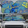 Parramatta Eels Auto Sun Shade Aboriginal Dot Pattern - Rugby Mascot Heritage Pride