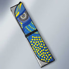 Parramatta Eels Auto Sun Shade Aboriginal Dot Pattern - Rugby Mascot Heritage Pride