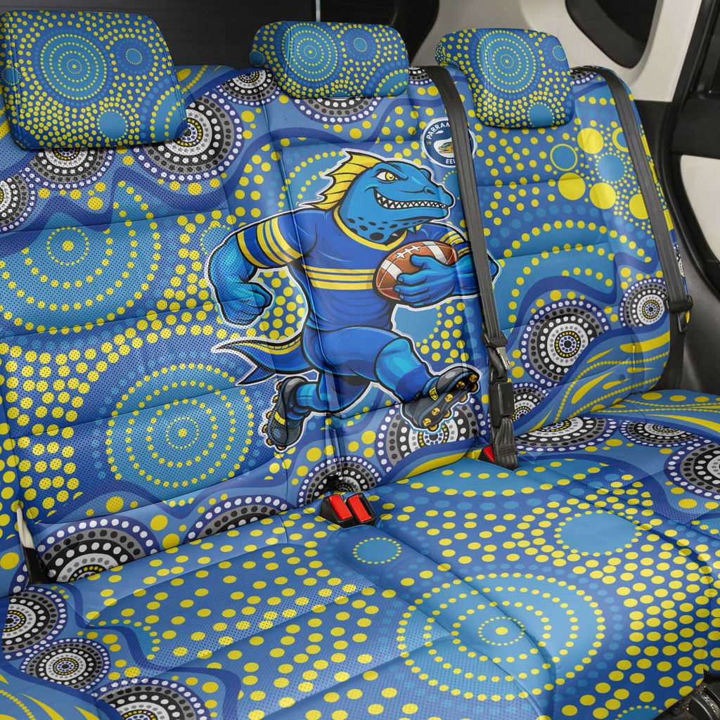 Parramatta Eels Back Car Seat Cover Aboriginal Dot Pattern - Rugby Mascot Heritage Pride