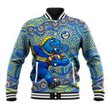 Parramatta Eels Baseball Jacket Aboriginal Dot Pattern - Rugby Mascot Heritage Pride