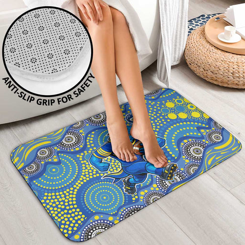 Parramatta Eels Bathroom Set Aboriginal Dot Pattern - Rugby Mascot Heritage Pride