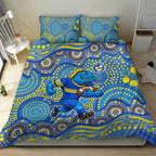 Parramatta Eels Bedding Set Aboriginal Dot Pattern - Rugby Mascot Heritage Pride