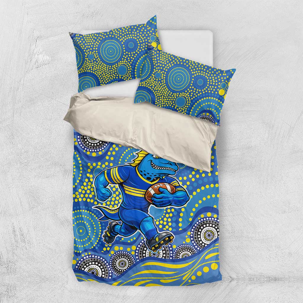 Parramatta Eels Bedding Set Aboriginal Dot Pattern - Rugby Mascot Heritage Pride
