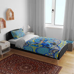 Parramatta Eels Bedding Set Aboriginal Dot Pattern - Rugby Mascot Heritage Pride