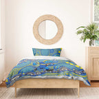 Parramatta Eels Bedding Set Aboriginal Dot Pattern - Rugby Mascot Heritage Pride
