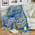 Parramatta Eels Blanket Aboriginal Dot Pattern - Rugby Mascot Heritage Pride