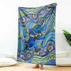 Parramatta Eels Blanket Aboriginal Dot Pattern - Rugby Mascot Heritage Pride