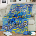 Parramatta Eels Blanket Aboriginal Dot Pattern - Rugby Mascot Heritage Pride