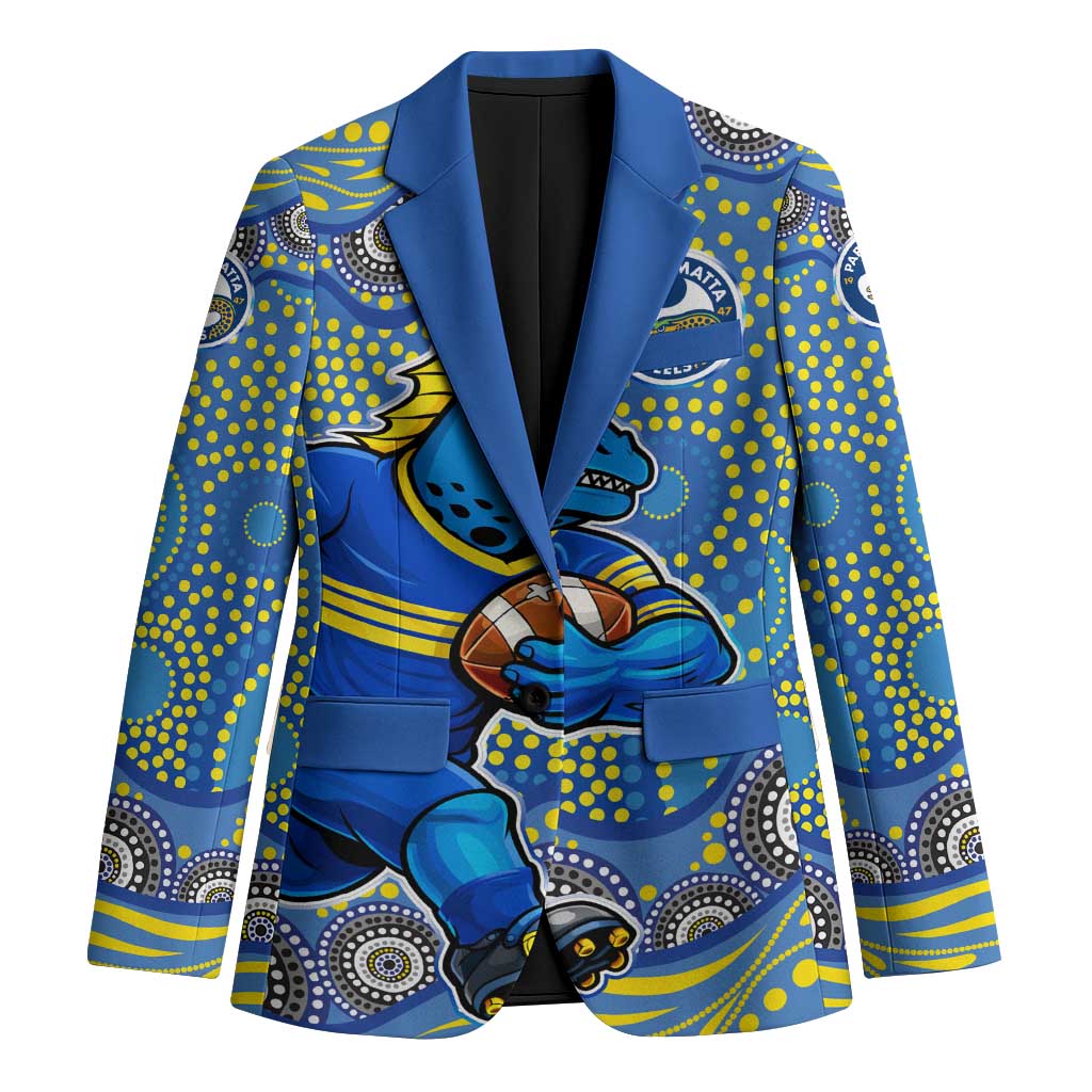 Parramatta Eels Blazer Aboriginal Dot Pattern - Rugby Mascot Heritage Pride