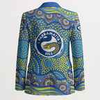 Parramatta Eels Blazer Aboriginal Dot Pattern - Rugby Mascot Heritage Pride