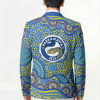 Parramatta Eels Blazer Aboriginal Dot Pattern - Rugby Mascot Heritage Pride