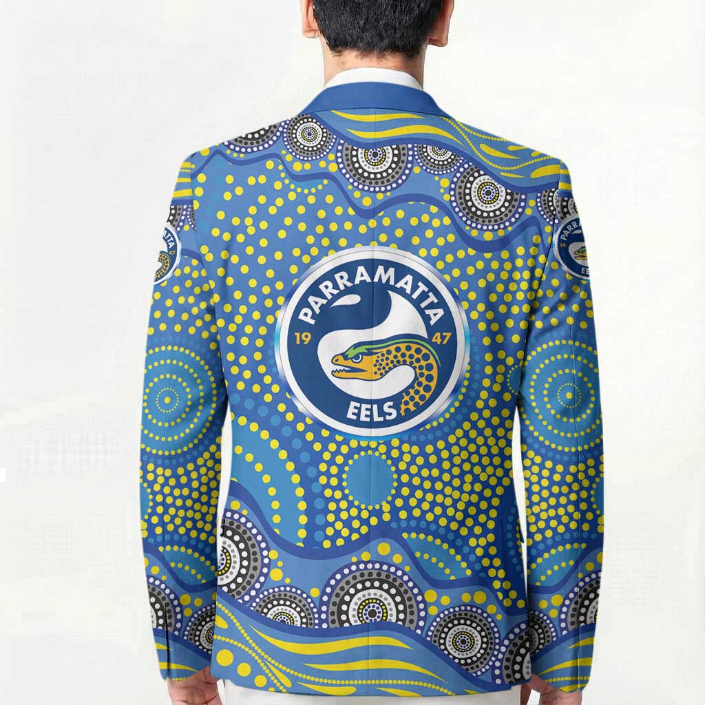 Parramatta Eels Blazer Aboriginal Dot Pattern - Rugby Mascot Heritage Pride