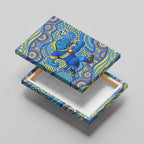 Parramatta Eels Canvas Wall Art Aboriginal Dot Pattern - Rugby Mascot Heritage Pride