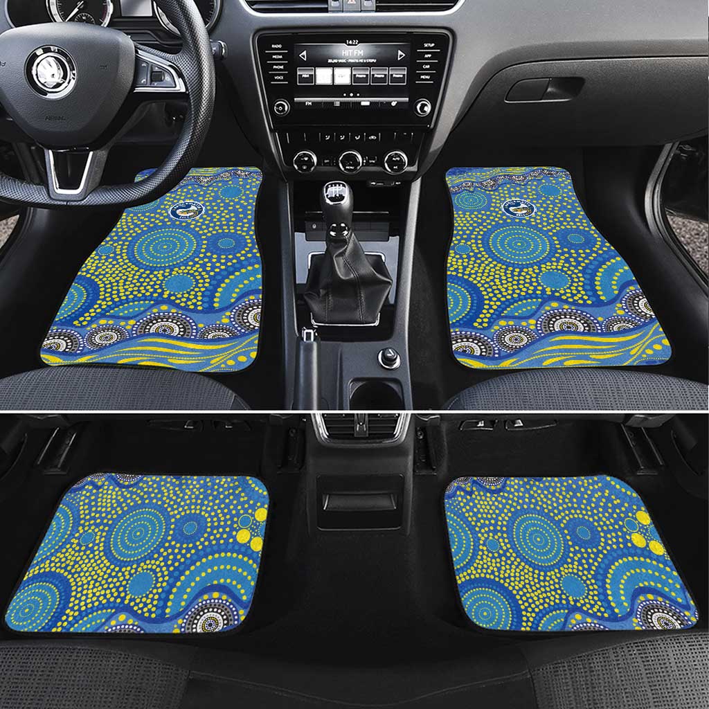 Parramatta Eels Car Mats Aboriginal Dot Pattern - Rugby Mascot Heritage Pride