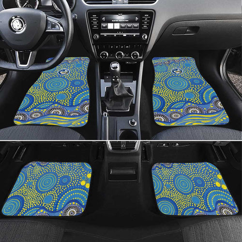 Parramatta Eels Car Mats Aboriginal Dot Pattern - Rugby Mascot Heritage Pride