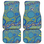 Parramatta Eels Car Mats Aboriginal Dot Pattern - Rugby Mascot Heritage Pride