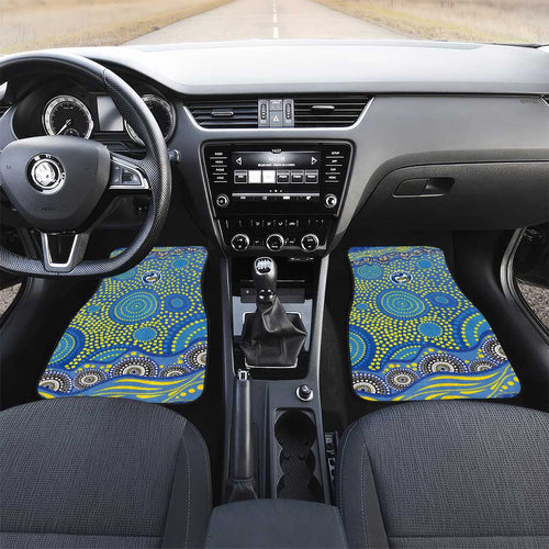 Parramatta Eels Car Mats Aboriginal Dot Pattern - Rugby Mascot Heritage Pride