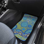 Parramatta Eels Car Mats Aboriginal Dot Pattern - Rugby Mascot Heritage Pride