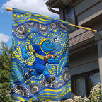 Parramatta Eels Garden Flag Aboriginal Dot Pattern - Rugby Mascot Heritage Pride